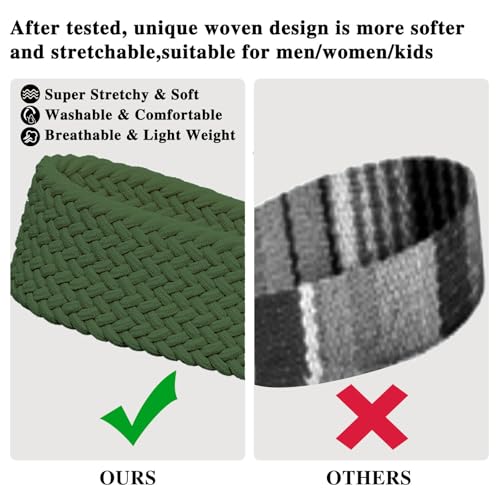 Fishent Woven Wrist Lanyard Key Chain, Cute Stretchy Wristlet Strap Keychains for Women Men Car Keys ID Badges Card Wallet Phone Camera, Dark Green - color: Dark Green