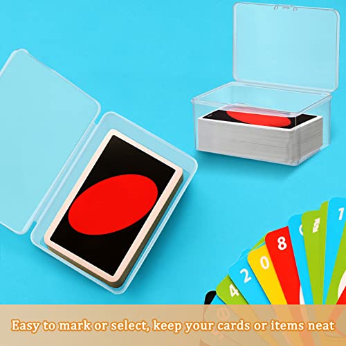Qunclay 10 Pcs Playing Card Storage Box, Large Plastic Game Card Case