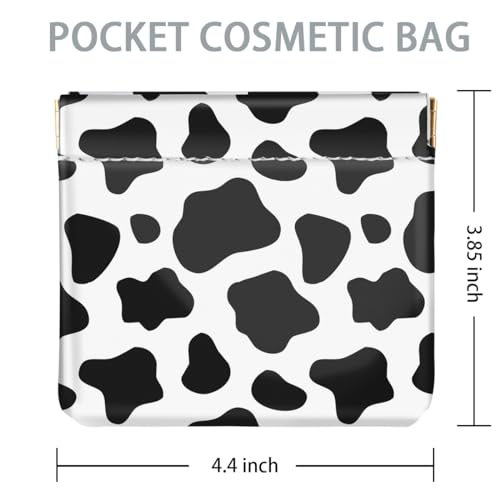 Cow Squeeze Coin Purse Pouch Small Makeup Bag for Purse - color: Cow, size: Small (4.4"x3.85")