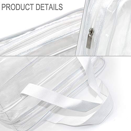 APREUTY 6 Packs Clear Makeup Bags, TSA Approved Toiletry Bags Set, White - color: White-6PCS (Large+Medium+Small)