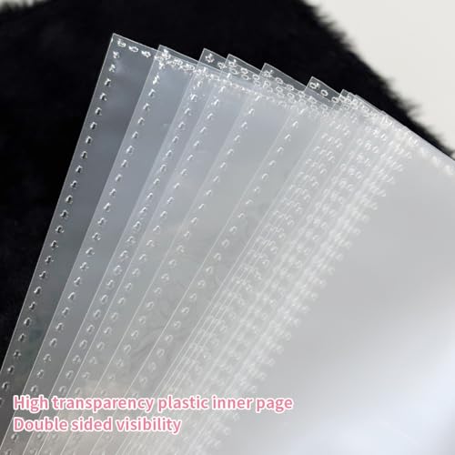Cute Plush Photocard Binder with 20pcs Transparent Inner Pages A6 Kpop Photo Album Book Double-sided 4-Pocket Inside Pages 3-Inch Kpop Card Holder Pink - color: Pink