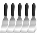 5Pcs Stainless Steel Mini Metal Spatula for Cooking Baking Serving - color: 5 PCS SOLID