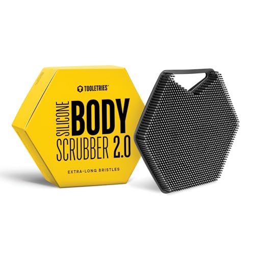 TOOLETRIES Silicone Body Scrubber 2.0, Loofah Alternative - Charcoal - color: Charcoal