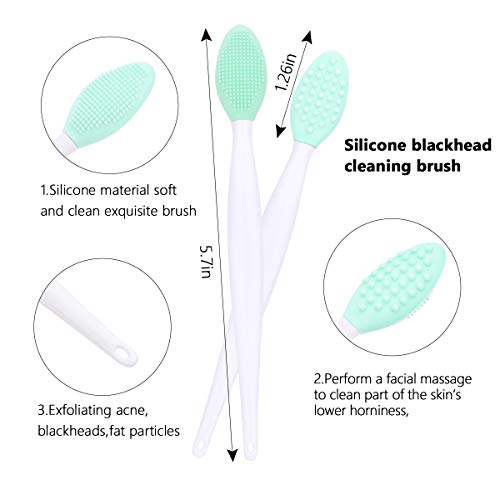 Yokilly Silicone Face Scrubber Kit: Exfoliator Blackhead Skin Care Tool - color: 6 Piece Kit