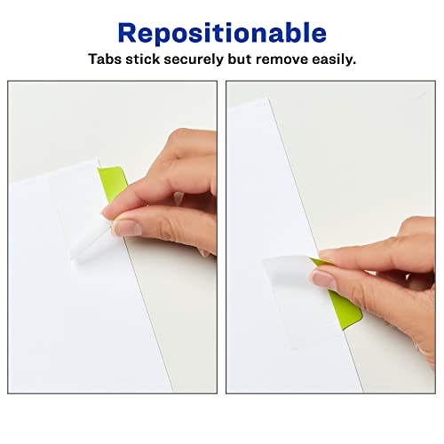 Avery Ultra Tabs, 2" x 1.5" Repositionable, Neon, 24 Tabs - color: Assorted Neon, size: 24 tabs, style: 24 tabs