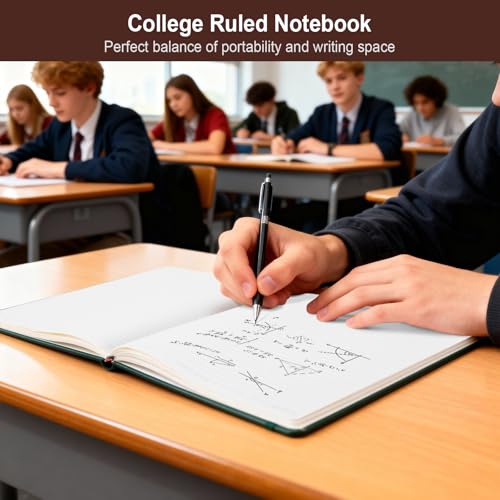 ViVin A4 Hardcover Lined Notebook,8.5x11 192 pg College Ruled Leather - color: Navy Blue, size: A4