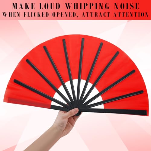 Maitys 2 Pack Foldable Fans for Rave Dancing,Vintage Color,Simple Pattern - color: Vintage Color, style: Simple Pattern