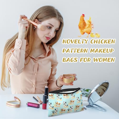 Eaasty 20 Pieces Chicken Gift Set Sticky Notes with Roosters Chicken Pens, Pencil Bags Makeup Bags, 3 x 4 Inches Cute Note Pads, Funny 1.0 mm Ballpoint Pens, Office Supplies for Women - style: Chicken