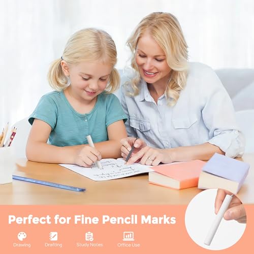 Nicpro 12 Pack TPE Rotary Retractable Pen Eraser Refills - color: White