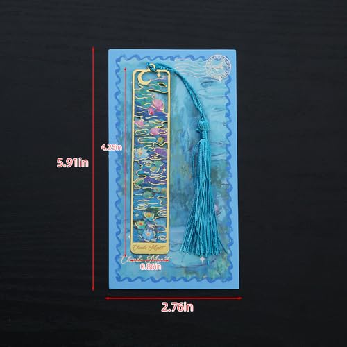 Bookmarks, Golden Oil Painting Theme Gift, Adults, Teens, 1 Pack - style: Water Lilies