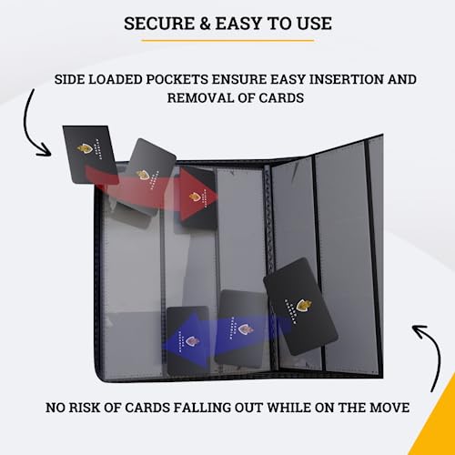 Card Guardian 12 Pocket Premium Binder with Zipper for 480 Cards, Blue - color: Blue