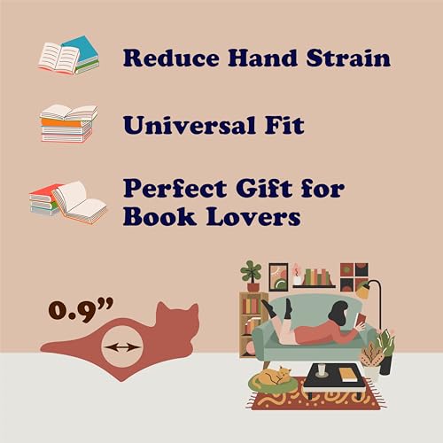 Cat Book Page Holder – Reading Accessory, Book Lovers & Bookworm Gifts – Made in USA (Tuxedo) - style: Tuxedo