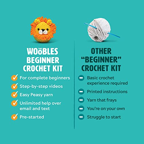 The Woobles Crochet Kit Bundle for Beginners (Penguin, Chick, Fox, Bunny) - color: Easy Peasy Beginner Bundle, size: Original