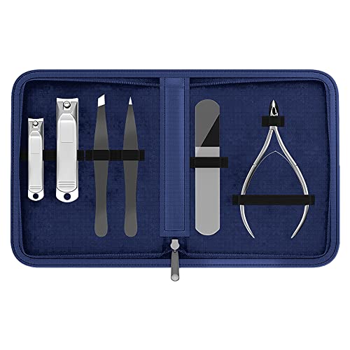 Travel Manicure Kit - 6 Piece Nail Clipper, Women and Men