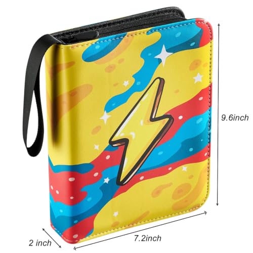 Card Binder 440 Pockets, 4-Pocket Trading Card Binder with 55 Sleeves, Zipper Card Holder Album for TCG, MTG, Baseball, Football and Sports Cards, Yellow - color: Yellow, size: 440 Pockets