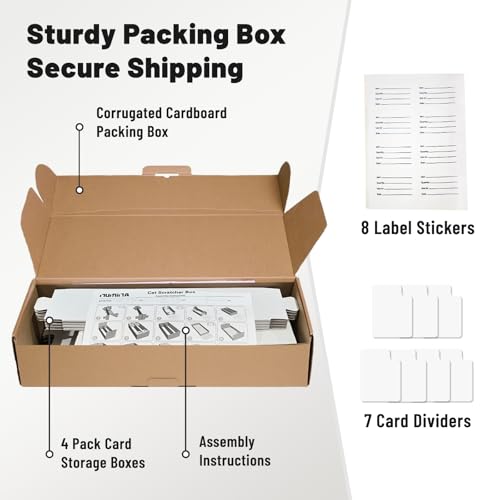 NUMINA 4 Pack 2 Row Trading Card Storage Boxes for Sports Cards - size: 4 Pack