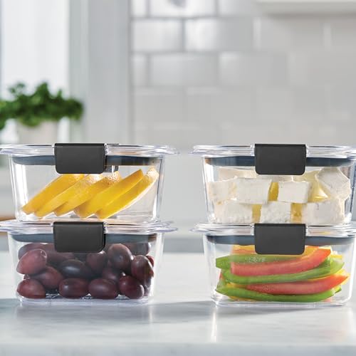 Rubbermaid Brilliance BPA Free Airtight Food Storage Containers with Lids, Set of 4 (4.7 Cup) Ideal for Lunch, Meal Prep, and Leftovers - size: 4.7 cup (8-Piece)