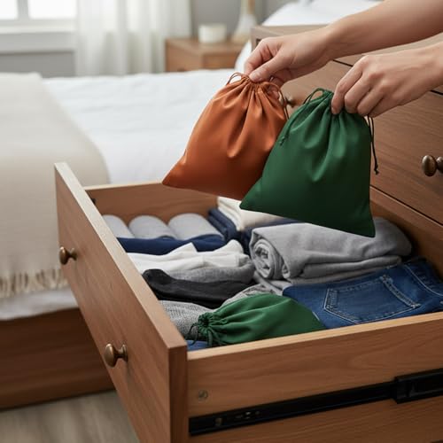 20 Pcs Satin Game Storage Bags for Women Men, S,M,L, Mixed Color - color: Mixed Color, size: S,M,L