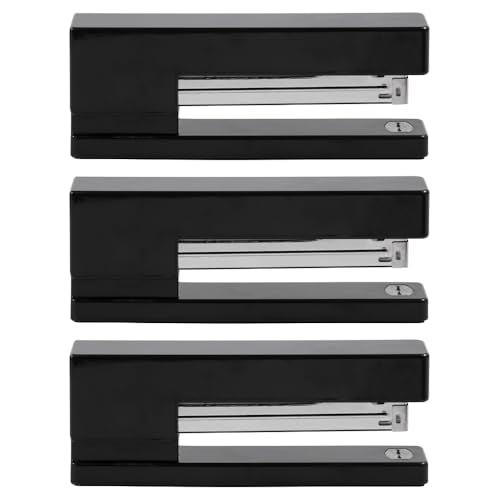 JAM PAPER Modern Desk Stapler - Black - 3/Pack - color: Black, size: Pack of 3
