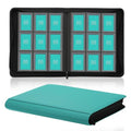Toploader Binder, 9-Pocket 288 Cards Holder for 3"x4" Rigid Card Sleeves - color: 9Cyan5