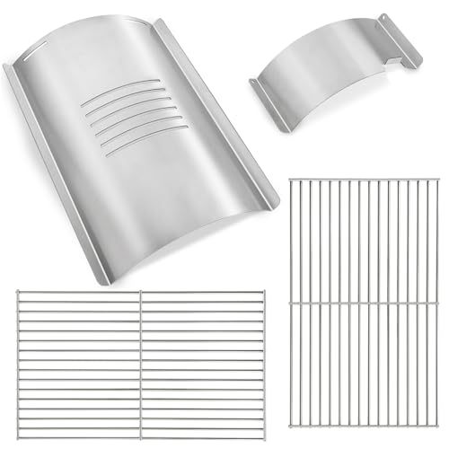 Flame Broiler Kit for Pit Boss Lexington 500 540 550 Series Cooking Grid Smoker Grill Grate Replacement Parts Pitboss Pellet Drip Tray Diffuser Heat Deflector Plate BBQ Accessories PB500NX - size: For 540 Series with Grill Grates