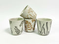 6 oz Stoneware Matcha Cup,Japanese Tea Cup,Matcha Tea Cups Ceramic,Set of 4 - color: Multiple Colors Plants
