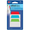 Avery Multiuse Ultra Tabs, 2" x 1.5", 2-Side Writable, Red/Blue/Green, 24 Repositionable Tabs (74754) - color: Red/Blue/Green, size: 24 tabs, style: 24 tabs