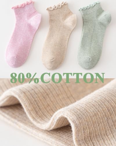 Mcool Mary Womens Ankle Ruffle Socks 6 Pack - color: Multicolor4, size: 5-9