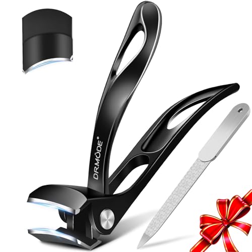 Toe Nail Clippers for Thick Nails for Seniors, Ingrown Toenail Clippers - color: Black, size: L