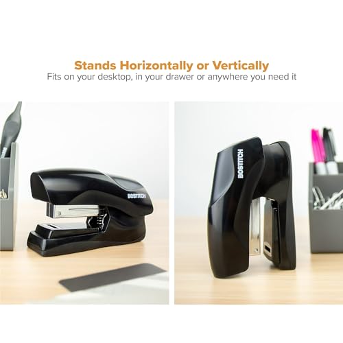 Bostitch Office Heavy Duty Stapler, 40 Sheet Capacity, No Jam, Half Strip, Fits into the Palm of Your Hand, For Classroom, Office or Desk, Black - color: Black, size: Pack of 1