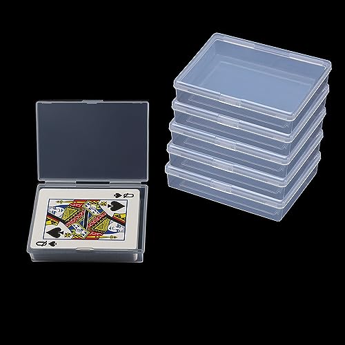 Playing Card Case 6Pcs Plastic Playing Card Box Holder Storage Organizer - style: 6pcs for Poker Size