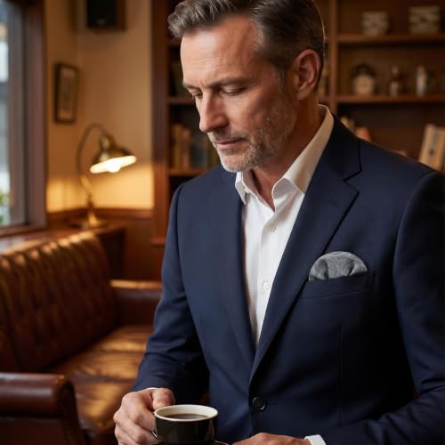 S&W SHLAX&WING Mens Pocket Square Paisley Multicolor Large for Business Wedding - color: Hh30
