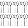 Pleafind 24 -Pcs Dinner Spoons, 7.4 inch Spoons Silverware, Stainless Steel Spoons Set, Silver Spoons, Silverware Spoons Use for Home, Kitchen, Restaurant,Dishwasher Safe, Mirror Polished - size: 24 Pcs 7.4'' Silver Dinner Spoons