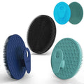INNERNEED Silicone Body Scrubber Gentle Exfoliating Brush, Black+Blue+Green - color: (Set3) Black+dark Blue+dark Green