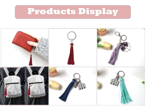 4.3'' Assorted Leather Tassels 20Pcs with Silver Caps - color: Mixed