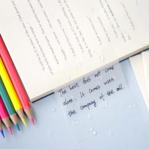 Transparent Sticky Notes - 3x3 inch Clear Sticky Notes Waterproof Self-Adhesive Translucent Sticky Note Pads for Books Annotation, See Through Sticky Note (200 Sheets) - color: Transparent 200 Sheets