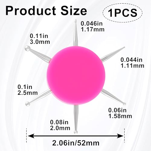 Nail Dotting Tool, 6-in-1 Metal Dotting Tool Nail Art, Pink - color: Pink, 1pcs, 6-in-1