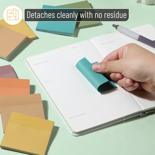 Mr. Pen- Sticky Notes, 3"x3", 12 Pads, 600 Sheets, New Earthy Colors - color: New Earthy