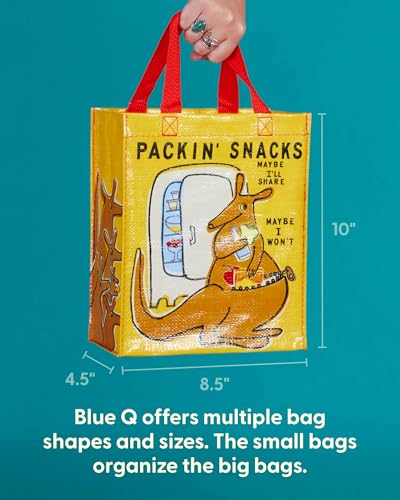 Blue Q Handy Tote Bag - Funny Reycled & Reusable Tote Bag - color: Packin' Snacks