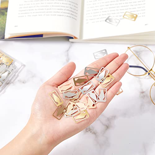 Spakon 100 Count Tin Mixed Metals Book Line Markers, Silver and Gold - color: Silver and Gold