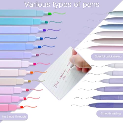 J6&H6 170Pcs Complete Bible Study Supplies, Bible Journaling Kit, Foldable Pencil Case with 75 Tabs,12 Pastel Bible Highlighters More Bible Accessories Set for Women, Beginner Christian Gifts (Purple) - color: Purple