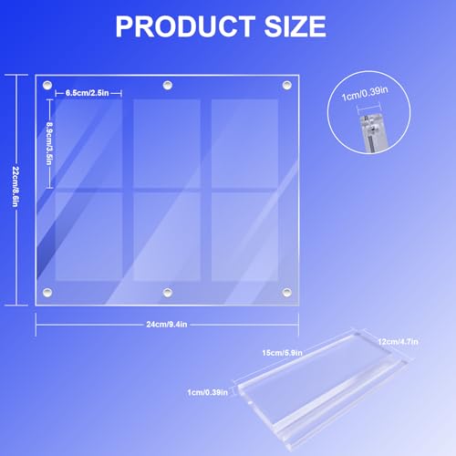 Trading Card Display Case, 6-Slot, 9.4 x 8.6 inches