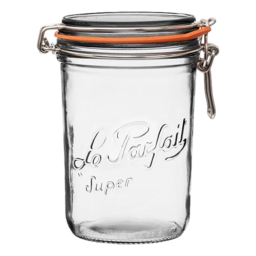 Le Parfait Super Terrine 1L (32oz) Glass Canning Jar, Wire Bail Lid, 1 Pk - color: 1L (Single)