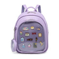 Aesthetic Kawaii Ita Backpack Pin Display Cute Purse For Anime Pins - color: Purple