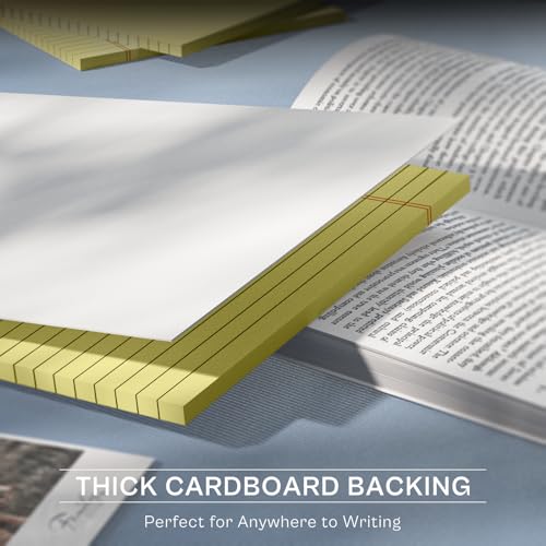 20 Pack Legal Pads 8.5 x 11 Double-Sided Printing Wide Ruled Yellow Notepad - color: Yellow 20