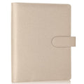 Antner A5 Binder 6 Ring Refillable Notebook Budget Planner Cover for Cash Organizer, PU Leather Loose Leaf Kpop Photocard Holder Small Binder for A5 Planner Inserts with Magnetic Buckle, Glitter Gold - color: Glitter Gold