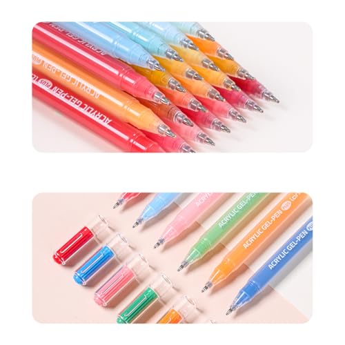 1.0mm Fine Pointed Acrylic Gel Pen Set, 90 Color Optional