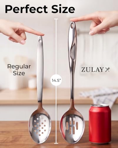 Zulay Kitchen Stainless Steel Slotted Spoon - size: Slotted Spoon