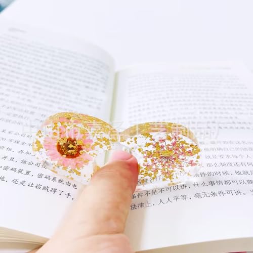 Pink Thumb Bookmark Decorative Clear Handmade Personalized Book Page Holder Practical Book Accessories