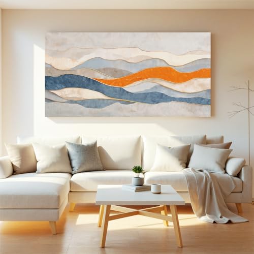 Abstract Canvas Wall Art Decor Print Stripe For Living Room 24"X 48" - color: LAI-11E, size: 48"L x 24"W